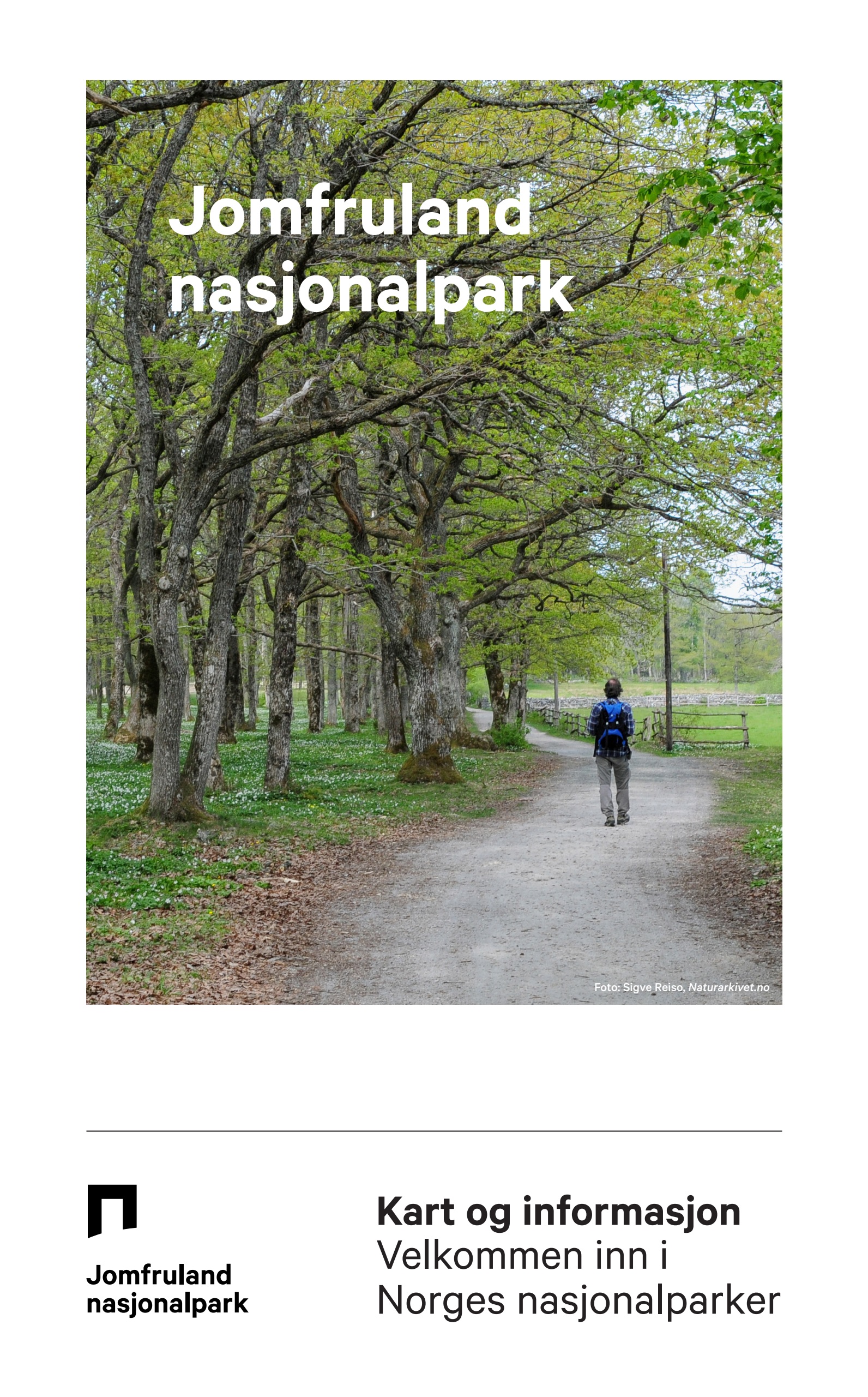Forsiden av informasjonsbrosjyren for Jomfruland nasjonalpark